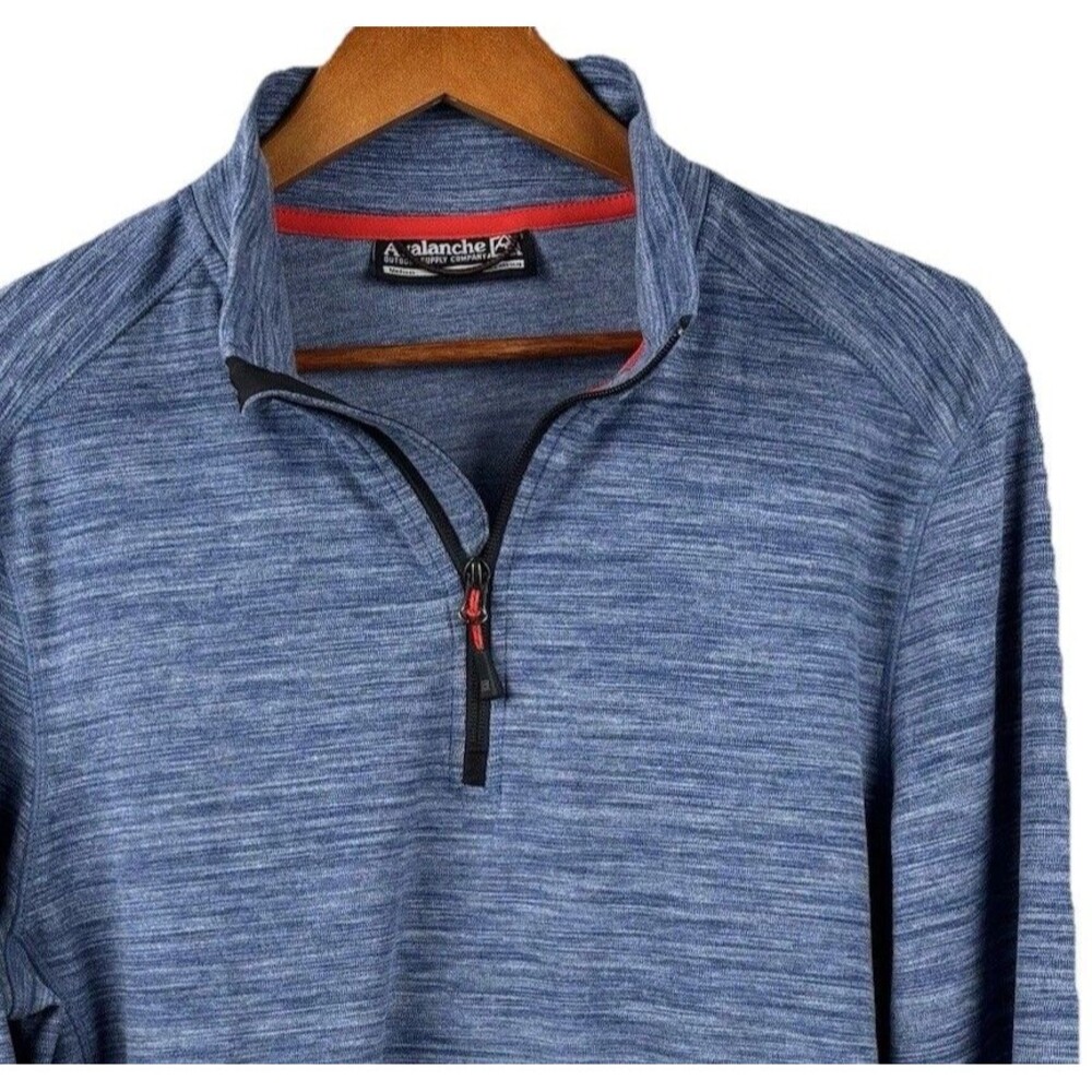 AVALANCHE Outdoor Supply Co Men’s Medium Blue 1/4 Zip Up Pullover Soft Stretch